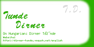 tunde dirner business card